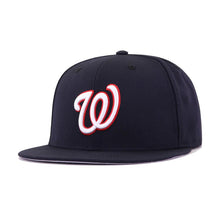 Load image into Gallery viewer, Washington Nationals New Era MLB 59FIFTY 5950 Fitted Cap Hat Navy Blue Crown/Visor White/Red Logo
