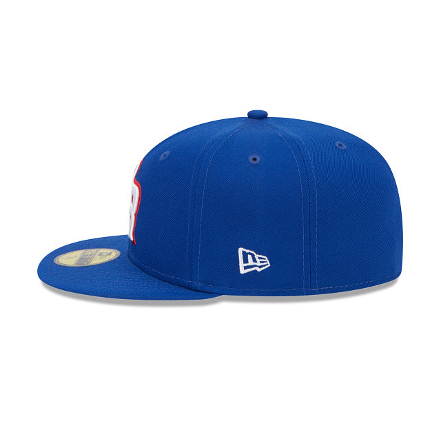 Puerto Rico New Era World Baseball Classic Wbc 59FIFTY 5950 Fitted Cap Hat Red Crown Light Royal Blue Visor White/Royal Blue Logo Gray UV 7 3/8