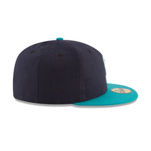 Load image into Gallery viewer, Seattle Mariners New Era MLB 59FIFTY 5950 Fitted Cap Hat Navy/Teal Crown/Visor Team Color Logo 
