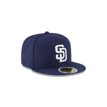 Load image into Gallery viewer, (Youth) San Diego Padres New Era MLB 59FIFTY 5950 Fitted Cap Hat Navy Crown/Visor White Logo 
