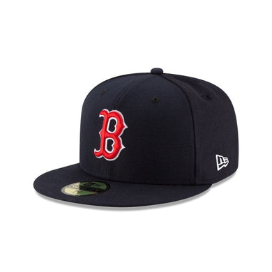 (Youth) Boston Red Sox New Era 59FIFTY 5950 Fitted Cap Hat Navy Crown/Visor Red/White Logo 