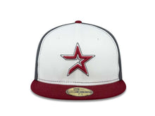 Load image into Gallery viewer, Houston Astros New Era MLB 59FIFTY 5950 Fitted Cap Hat White/Dark Gray Crown Red Visor Red/Dark Gray Logo 
