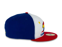 Load image into Gallery viewer, California Republic New Era 59FIFTY 5950 Fitted Cap Hat White/Royal Blue Crown Red Visor Red/Gold/Royal Blue Logo 
