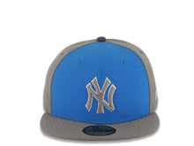 Load image into Gallery viewer, New York Yankees New Era MLB 59FIFTY 5950 Fitted Cap Hat Blue/Gray Crown Gray Visor Gray/White Logo Blue UV
