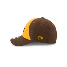 Load image into Gallery viewer, San Diego Padres New Era MLB 39THIRTY 3930 Flexfit Cap Hat Yellow/Brown Crown Brown Visor Brown/Orange Logo
