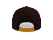 Load image into Gallery viewer, San Diego Padres New Era MLB 9FORTY 940 Adjustable Cap Hat White/Brown Crown Yellow Visor Brown/Orange Script Logo
