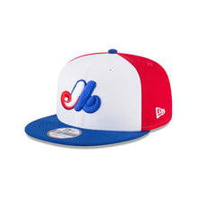 Load image into Gallery viewer, Montreal Expos New Era MLB 9FIFTY 950 Snapback Cap Hat White/Red Crown Royal Blue Visor Team Color Logo
