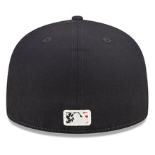 Load image into Gallery viewer, Los Angeles Dodgers New Era MLB 59FIFTY 5950 Fitted Cap Hat White/Navy Crown Navy Visor Navy/Red Logo (2022 4th of July)
