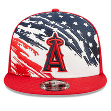 Load image into Gallery viewer, Los Angeles Anaheim Angels New Era MLB 9FIFTY 950 Snapback Cap Hat White/Red Crown Red Visor Red/Navy Logo (2022 4th of July)
