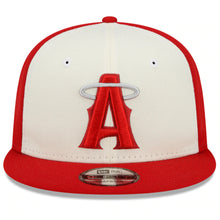 Load image into Gallery viewer, Los Angeles Anaheim Angels New Era MLB 9FIFTY 950 Snapback Cap Hat Off-White/Cream/Red Crown Red Visor Red/White Logo (2022 City Connect)
