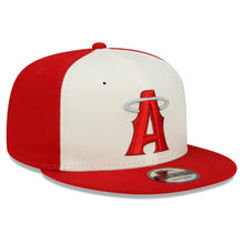 Load image into Gallery viewer, Los Angeles Anaheim Angels New Era MLB 9FIFTY 950 Snapback Cap Hat Off-White/Cream/Red Crown Red Visor Red/White Logo (2022 City Connect)
