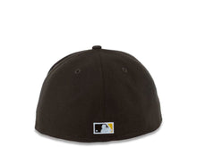 Load image into Gallery viewer, San Diego Padres New Era MLB 59FIFTY 5950 Fitted Cap Hat Yellow /Brown Crown Brown Visor Cardinal/Khaki Batting Friar Logo Green UV
