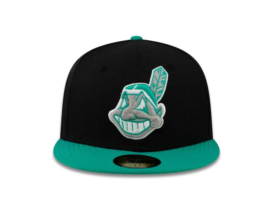 Cleveland Indians New Era MLB 59FIFTY 5950 Fitted Cap Hat Black
