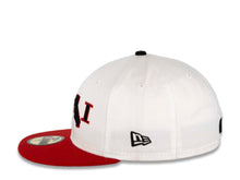 Load image into Gallery viewer, CALI CALIfornia New Era 59FIFTY 5950 Fitted Cap Hat White Crown Red Visor Black/Red CALI Script Logo with Map
