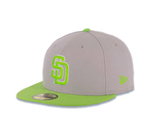 Load image into Gallery viewer, San Diego Padres New Era MLB 59FIFTY 5950 Fitted Cap Hat Gray Crown Lime Green Visor Lime Green/White Logo
