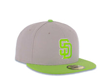 Load image into Gallery viewer, San Diego Padres New Era MLB 59FIFTY 5950 Fitted Cap Hat Gray Crown Lime Green Visor Lime Green/White Logo

