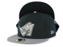 Load image into Gallery viewer, Los Angeles Anaheim Angels New Era MLB 59FIFTY 5950 Fitted Cap Hat Dark Green Crown Gray Visor Gray/White Wing Logo Green UV
