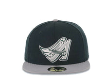 Load image into Gallery viewer, Los Angeles Anaheim Angels New Era MLB 59FIFTY 5950 Fitted Cap Hat Dark Green Crown Gray Visor Gray/White Wing Logo Green UV
