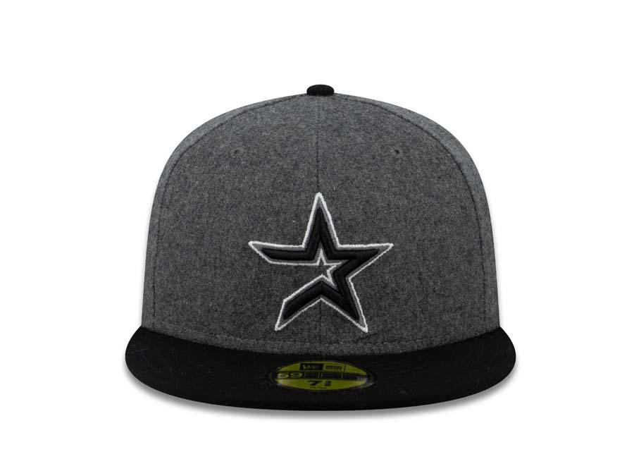 Houston Astros Baseball Cap New Era Hat 5950 Fitted MLB Black White 59Fifty