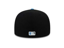 Load image into Gallery viewer, Los Angeles Dodgers New Era MLB 59FIFTY 5950 Fitted Cap Hat Black Crown Sky Blue Visor Sky Blue/White Logo
