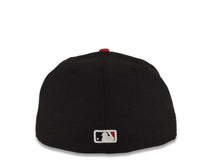 Load image into Gallery viewer, Texas Rangers New Era MLB 59FIFTY 5950 Fitted Cap Hat Black Crown Red Visor Red/White Logo
