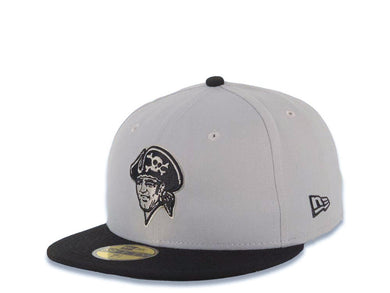Pittsburgh Pirates New Era MLB 59FIFTY 5950 Fitted Cap Hat Gray Crown Black Visor Black/Gray Logo