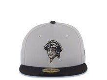 Load image into Gallery viewer, Pittsburgh Pirates New Era MLB 59FIFTY 5950 Fitted Cap Hat Gray Crown Black Visor Black/Gray Logo
