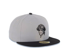 Load image into Gallery viewer, Pittsburgh Pirates New Era MLB 59FIFTY 5950 Fitted Cap Hat Gray Crown Black Visor Black/Gray Logo
