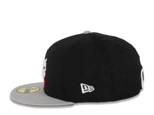 Load image into Gallery viewer, CALI CALIfornia New Era 59FIFTY 5950 Fitted Cap Hat Black Crown Gray Visor White/Red State Map with Where I&#39;m From Script Logo
