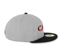 Load image into Gallery viewer, CALI CALIfornia New Era 59FIFTY 5950 Fitted Cap Hat Gray Crown Black Visor Black/Red CALI Script Logo with Map
