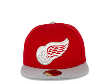 Load image into Gallery viewer, Detroit Red Wings New Era NHL 59FIFTY 5950 Fitted Cap Hat Red Crown Gray Visor Red/Gray Logo
