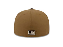 Load image into Gallery viewer, Californa Angels New Era MLB 59FIFTY 5950 Fitted Cap Hat Khaki Crown Brown Visor Brown White Retro Logo
