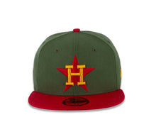Load image into Gallery viewer, Houston Astros New Era MLB 59FIFTY 5950 Fitted Cap Hat Alpine Green Crown Red Visor Yellow/Red Logo 
