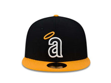 Load image into Gallery viewer, Californa Angels New Era MLB 59FIFTY 5950 Fitted Cap Hat Black Crown Yellow Visor White/Yellow Logo
