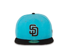 Load image into Gallery viewer, San Diego Padres New Era MLB 59FIFTY 5950 Fitted Cap Hat Blue Crown Black Visor Black/White Logo
