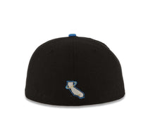 Load image into Gallery viewer, Los Angeles Anaheim Angels New Era MLB 59FIFTY 5950 Fitted Cap Hat Black Crown Cardinal Blue Visor White/Blue/Metallic Gold State Map Halo Log
