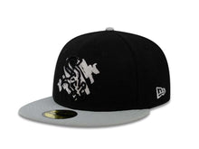 Load image into Gallery viewer, Chicago White Sox New Era 59FIFTY 5950 Fitted Cap Hat Black Crown Gray Visor Over Due
