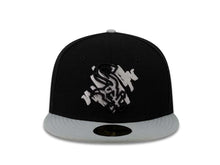 Load image into Gallery viewer, Chicago White Sox New Era 59FIFTY 5950 Fitted Cap Hat Black Crown Gray Visor Over Due
