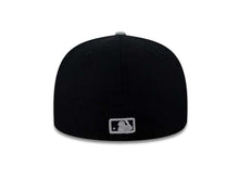 Load image into Gallery viewer, Chicago White Sox New Era 59FIFTY 5950 Fitted Cap Hat Black Crown Gray Visor Over Due
