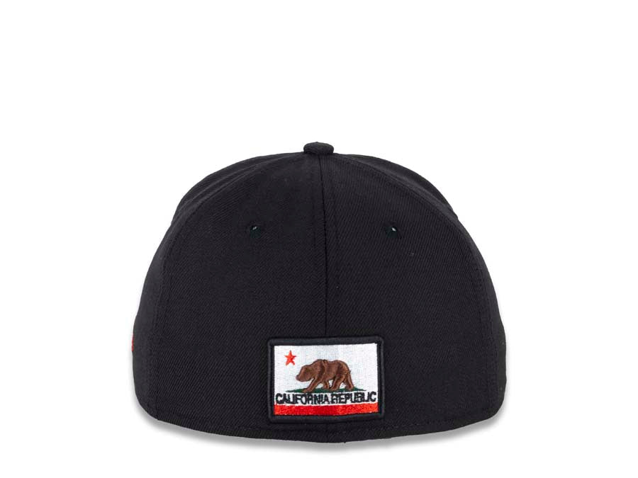 California Republic New Era 59FIFTY 5950 Fitted Cap Hat Black