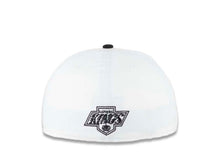 Load image into Gallery viewer, Los Angeles Kings New Era NHL 59FIFTY 5950 Fitted Cap Hat White Crown Black Visor White/Black with Text Logo Big Time
