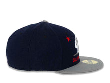 Load image into Gallery viewer, California Republic New Era 59FIFTY 5950 Fitted Cap Hat Navy Crown Storm Gray Visor Gray/White/Red Logo 

