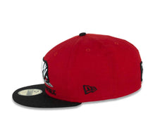 Load image into Gallery viewer, California Republic New Era 59FIFTY 5950 Fitted Cap Hat Red Crown Black Visor White/Black/Red Bear Logo
