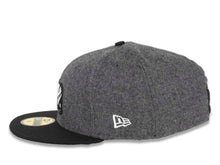 Load image into Gallery viewer, California Republic New Era 59FIFTY 5950 Fitted Cap Hat Melton Dark Gray Crown Black Visor White/Black Bear Logo 
