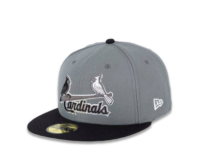 St. Luis Cardinals New Era 59FIFTY 5950 Fitted Cap Hat Dark Gray Crown Black Visor Black/White Logo