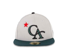 Load image into Gallery viewer, CALI CALIfornia New Era 59FIFTY 5950 Fitted Cap Hat Gray Crown Green Visor Green/Black/Red CA with Star Logo

