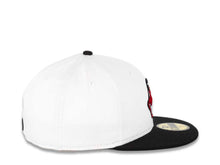 Load image into Gallery viewer, Cleveland Indians New Era MLB 59FIFTY 5950 Fitted Cap Hat White Crown Black Visor Red/WhiteBlack Chief Wahoo Logo
