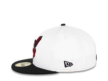 Load image into Gallery viewer, Cleveland Indians New Era MLB 59FIFTY 5950 Fitted Cap Hat White Crown Black Visor Red/WhiteBlack Chief Wahoo Logo
