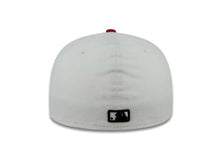 Load image into Gallery viewer, Los Angeles Dodgers New Era MLB 59FIFTY 5950 Fitted Cap Hat White Crown Red Visor Black Logo
