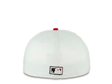 Load image into Gallery viewer, Los Angeles Anaheim Angels New Era MLB 59FIFTY 5950 Fitted Cap Hat White Crown Red Visor Red/Black Halo Logo Black UV

